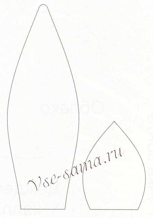 Шьем текстильные тюльпаны, выкройка