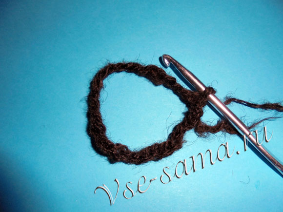 Шоколадная брошь крючком, фото 1