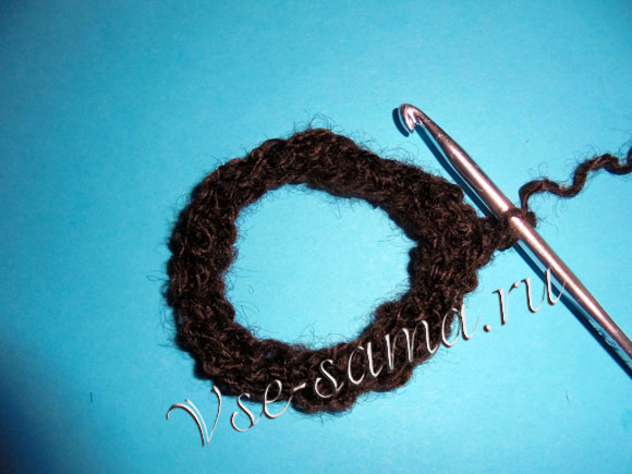 Шоколадная брошь крючком, фото 2