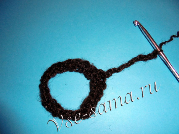 Шоколадная брошь крючком, фото 3