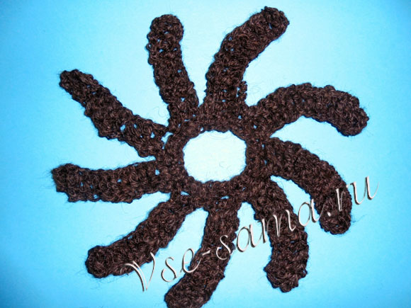 Шоколадная брошь крючком, фото 6