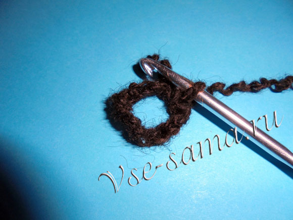 Шоколадная брошь крючком, фото 7