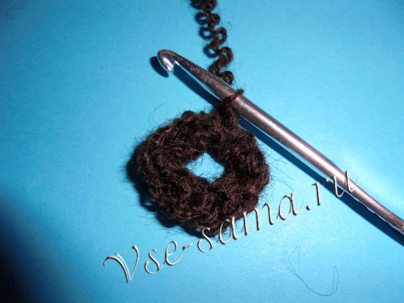 Шоколадная брошь крючком, фото 8