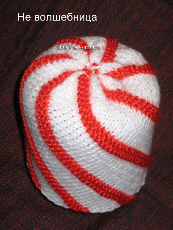 МК Безразмерной шапочки Сладкие полоски, 6-1