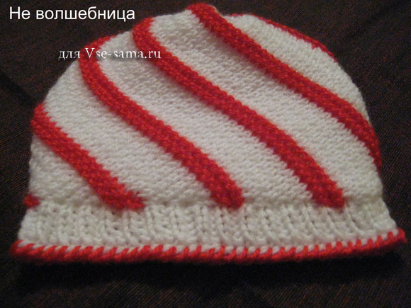 МК Безразмерной шапочки Сладкие полоски, 7-1