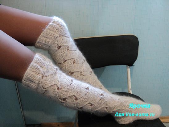 Ажурные пуховые гольфы Плетеное чудо, 1 Ажурные пуховые гольфы Плетеное чудо, 1