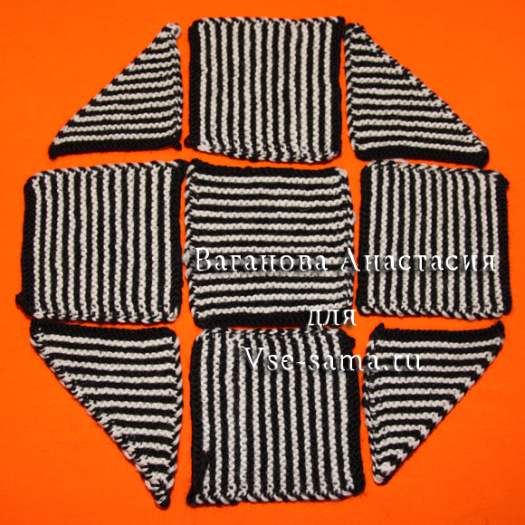 МК - берет спицами Зебра - 6