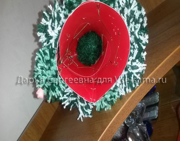 Ёлка из помпонов от Дарья Сергеевна-7