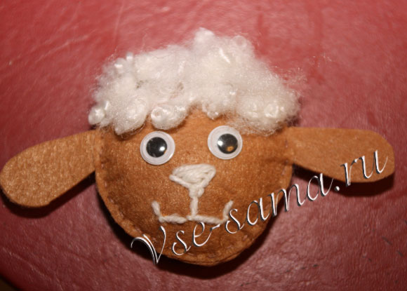 Барашек из фетра и синтепона, фото 11 Барашек из фетра и синтепона, фото 11