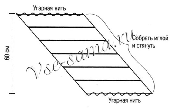Синяя шапочка с цветочками, выкройка шапочки