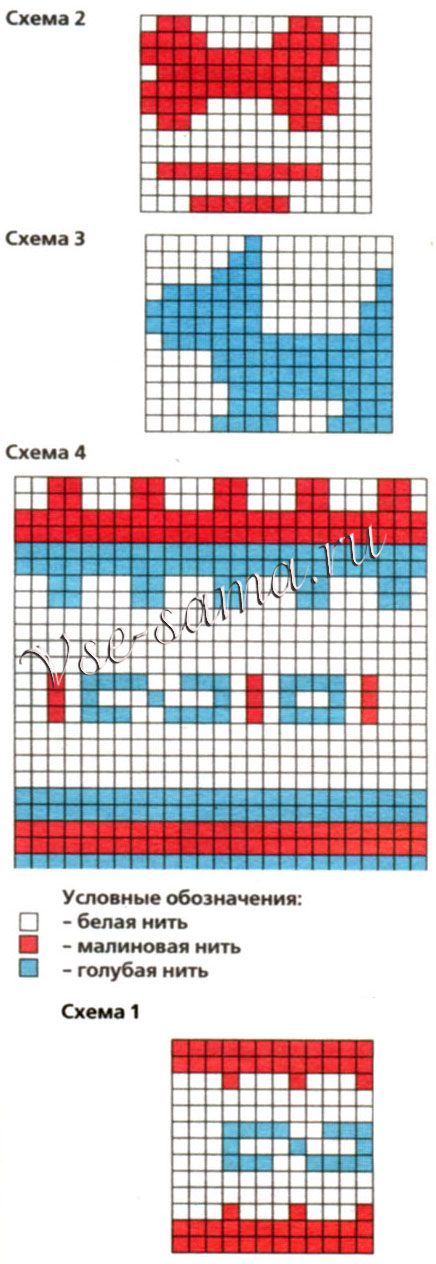 Жаккардовая попона, схема