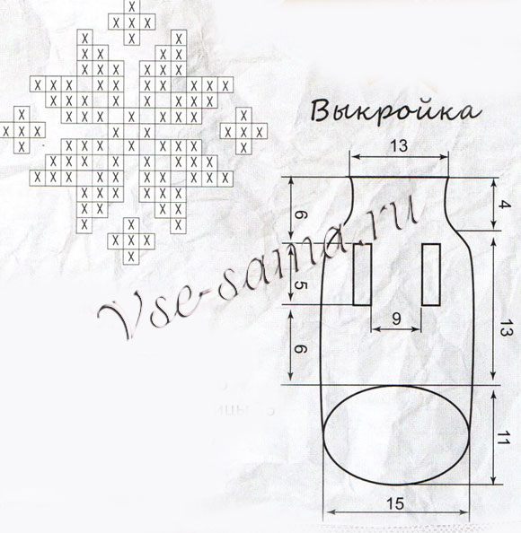 Комбинезон снежинка, выкройка