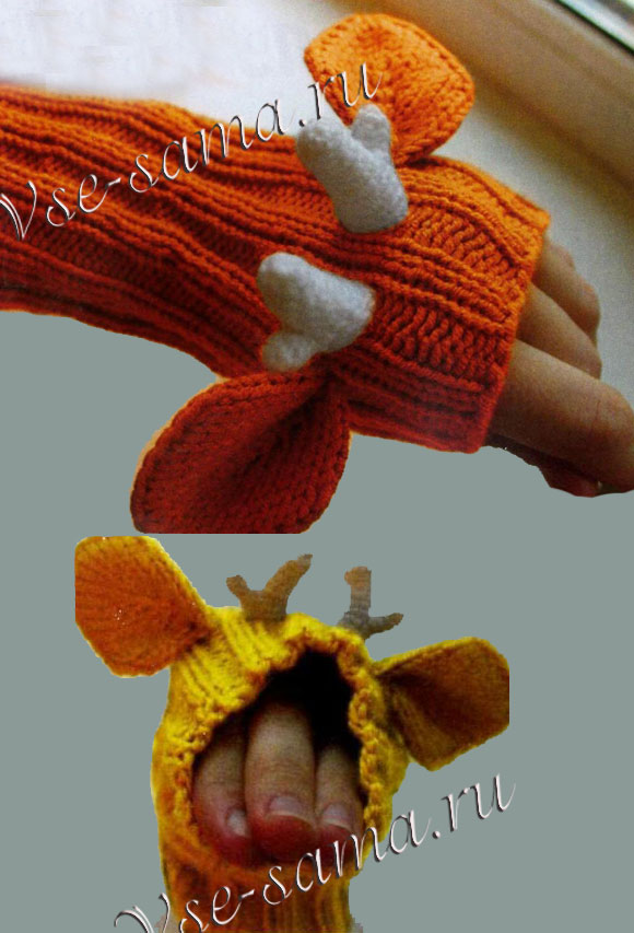 Шапка спицами для левретки Бэмби, 2