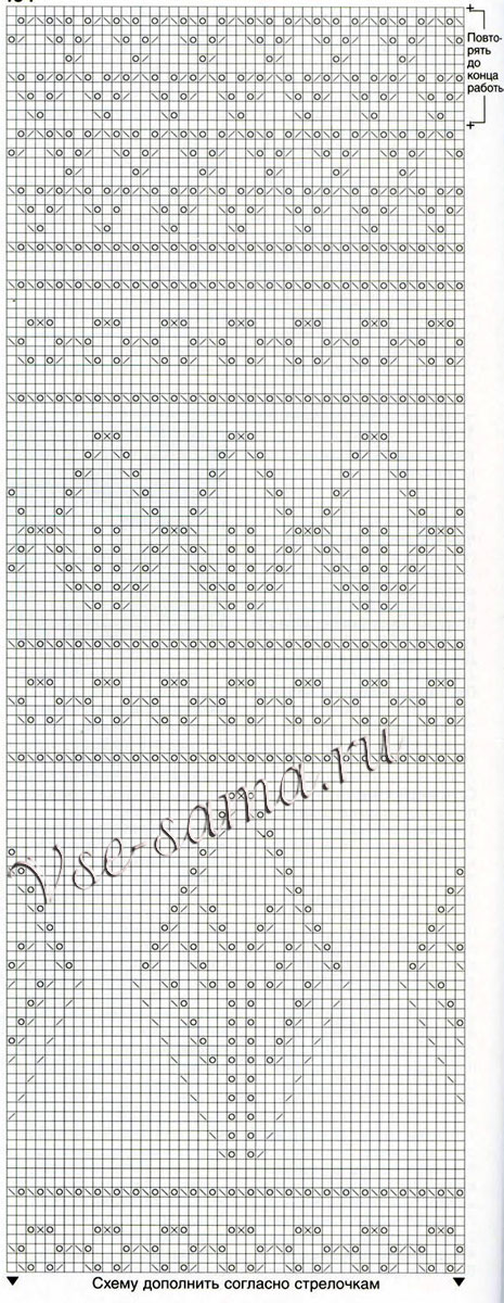 Схема для вязания ажурной туники - Нежные оттенки Схема для вязания ажурной туники - Нежные оттенки