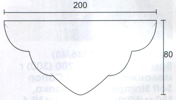 Выкройка для вязания накидки Выкройка для вязания накидки