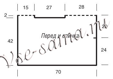 Асимметричный топ из объёмной ленточной пряжи, выкройка