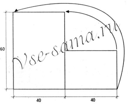 Белое пончо, выкройка