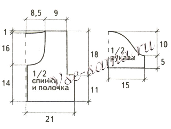 Бежевое болеро, выкройка