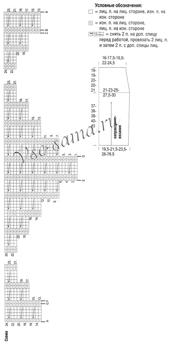 Бордовая юбка, схема