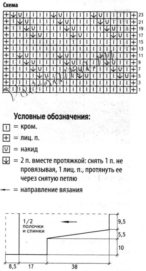 Черное болеро из мохера, схема