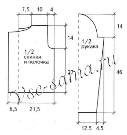 Цветная шубка, выкройка