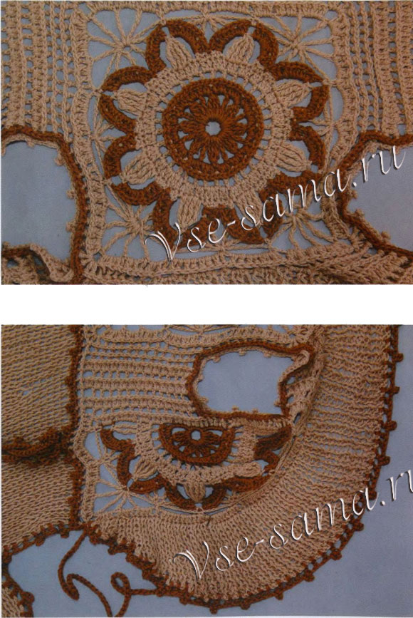 Дуэт крючка и спиц - кардиган, схема 2