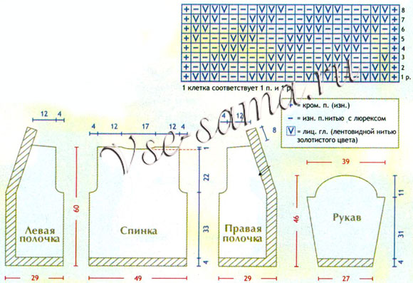 Искристый жакет, схема