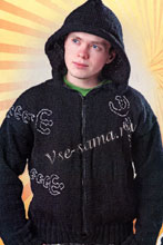 Жакет с абстрактной вышивкой