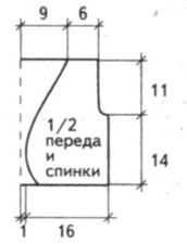Короткий жилет и наушники Снежинки, выкройка