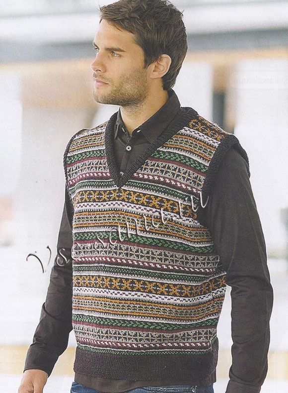 Мужской и женский жилет с орнаментом, фото 2