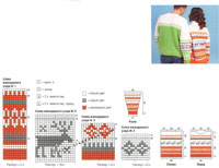 Мужской и женский свитера, схемы 2 Мужской и женский свитера, схемы 2