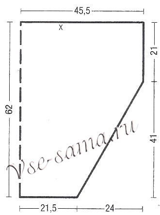 Выкройка для вязания пелерины