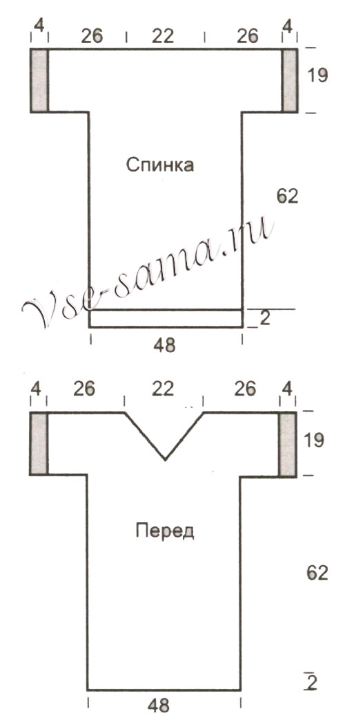 Выкройка для вязания платья Выкройка для вязания платья