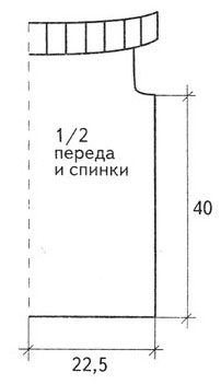 Пуловер со съемными рукавами, выкройка
