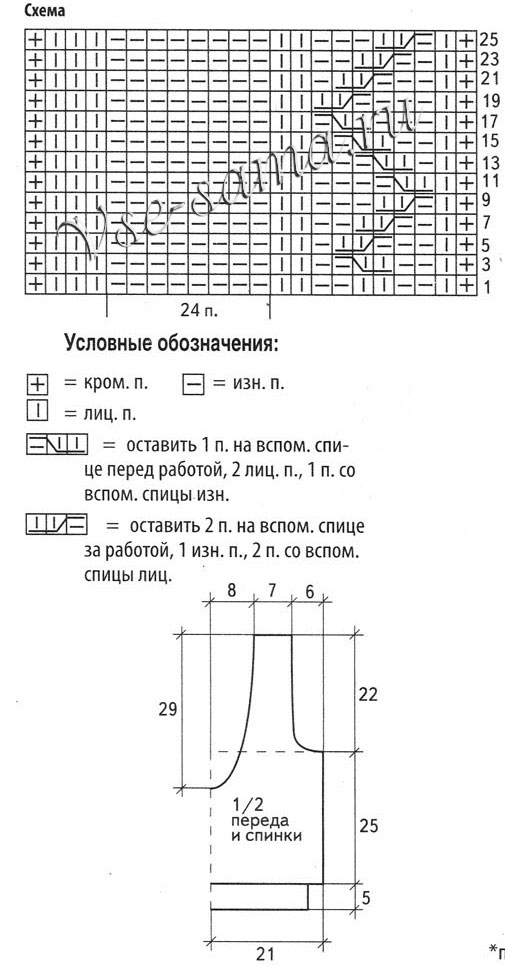 Серый жилет с застежкой, схема