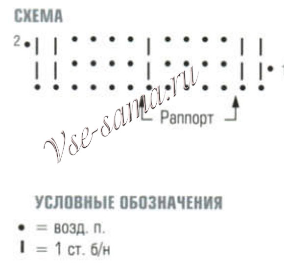 Шарф - Новинка, схема