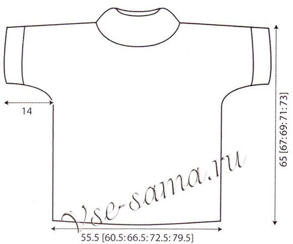 Свитер - голубая мечта, выкройка