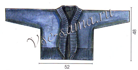 Тёмно-синий жакет, выкройка