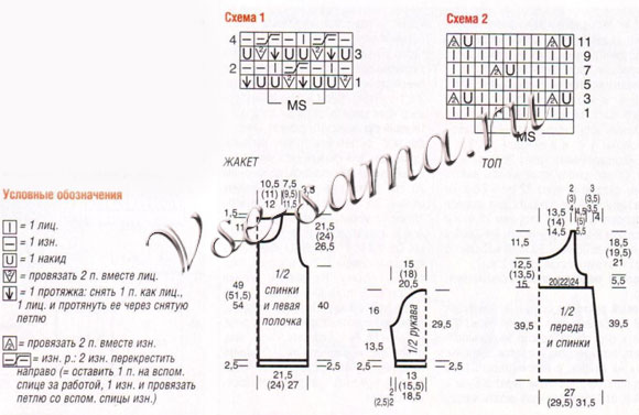 Узорчатая двойка, схема