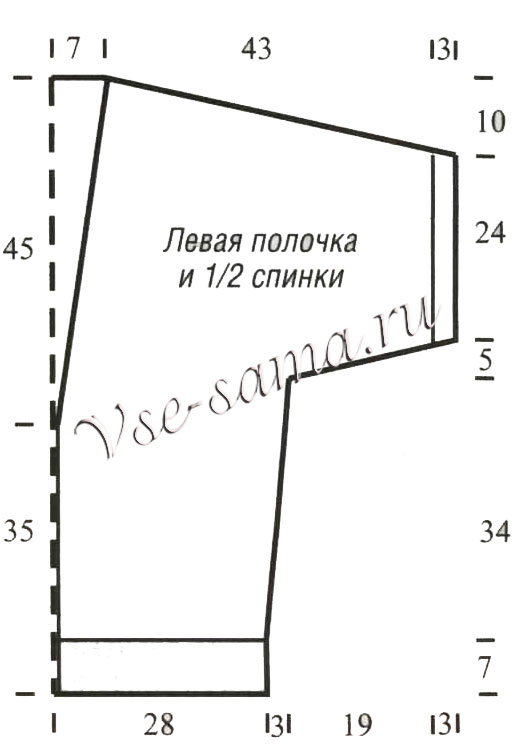 Вяжем кардиган спицами, выкройка