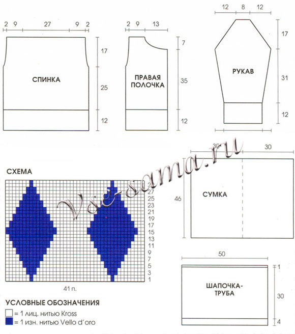 Жакет, шапочка и сумка для ноутбука, выкройка