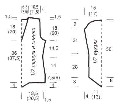 Пуловер и шаль с ажурными узорами1 Пуловер и шаль с ажурными узорами1