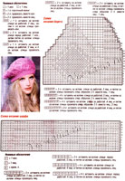 Берет и шарф с ромбами и косами, схемы Берет и шарф с ромбами и косами, схемы