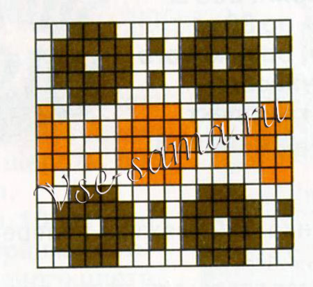 Схема узора для вязания носочков