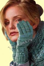 Перчатки из меланжевой пряжи