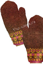 Варежки коричневые