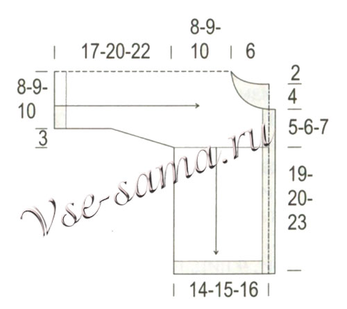 Бежевая кофточка спицами для малыша, выкройка