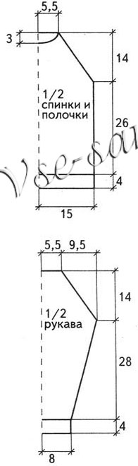 Бежевый жакет с красными полосками, выкройка
