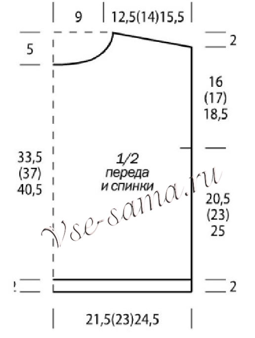 Безрукавка спицами мальчиковая, выкройка