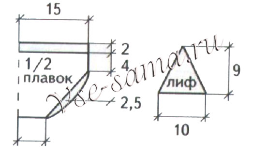 Выкройка для вязания купальника
